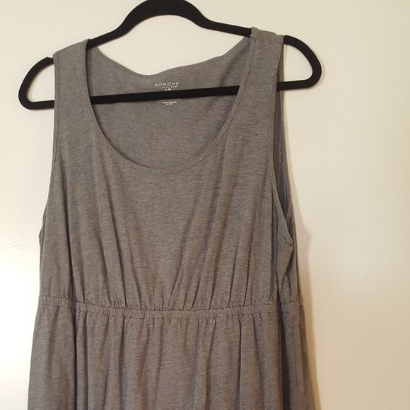 SONOMA LIFESTYLES DRESS 1X Gray Romper Like New - Picture 1 of 3